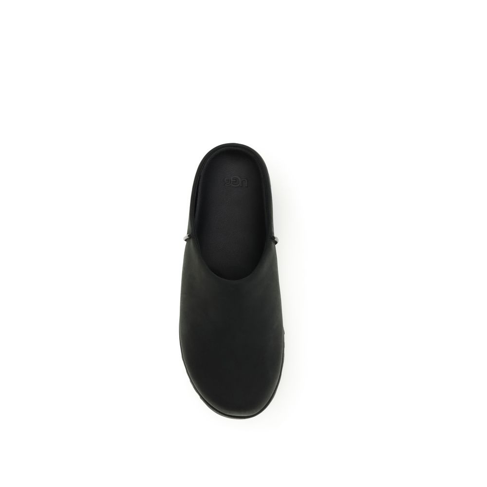 UGG Black Calf Leather Bos Taurus Mules - Image 4