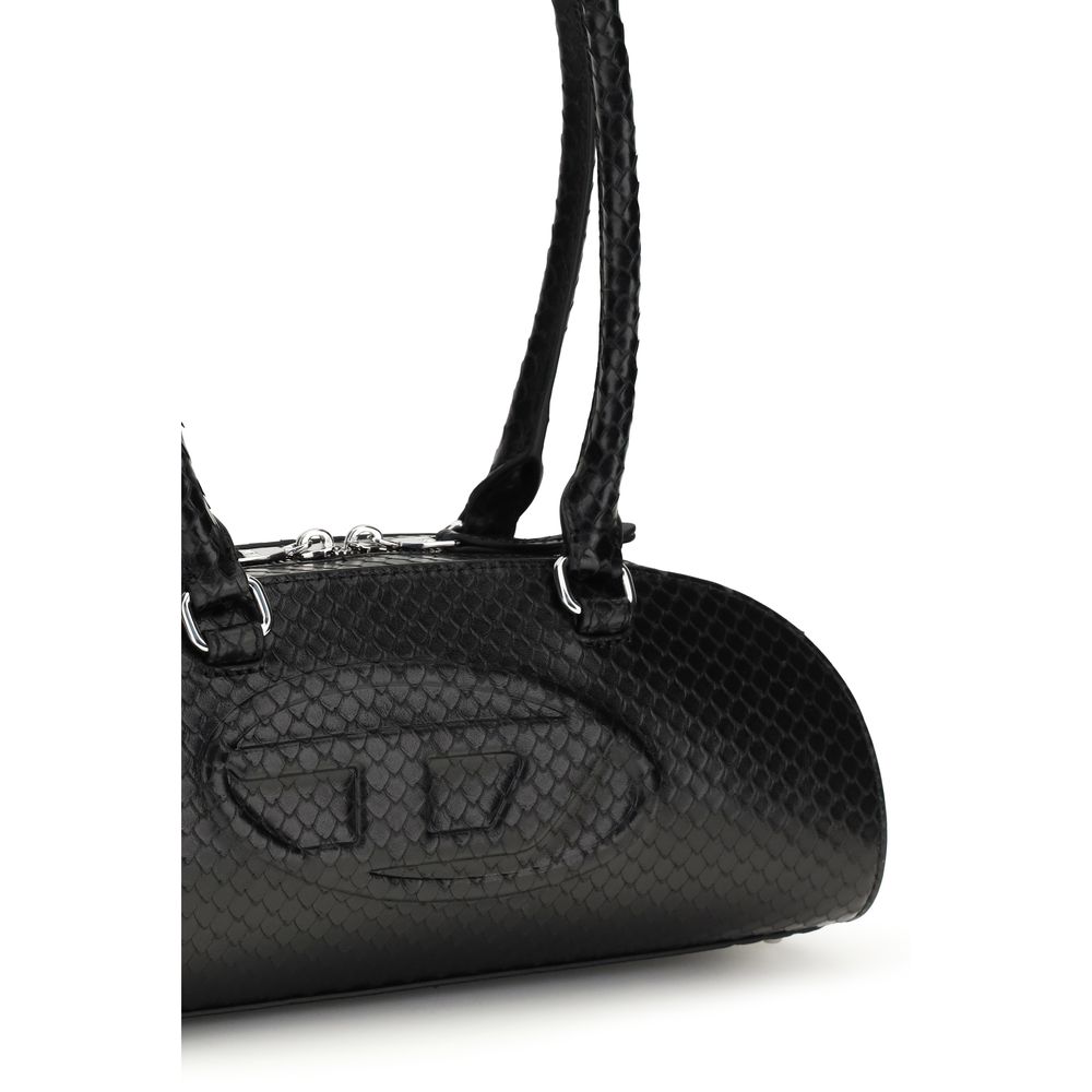 Diesel Black Calf Leather Bos Taurus Shoulder Bag - Image 4