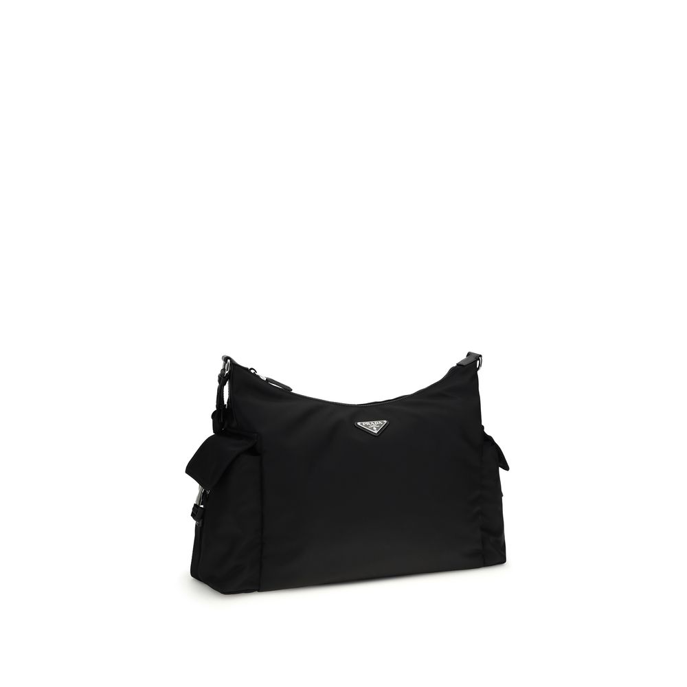 Prada Black Recycled Polyamide Shoulder Bag - Image 2