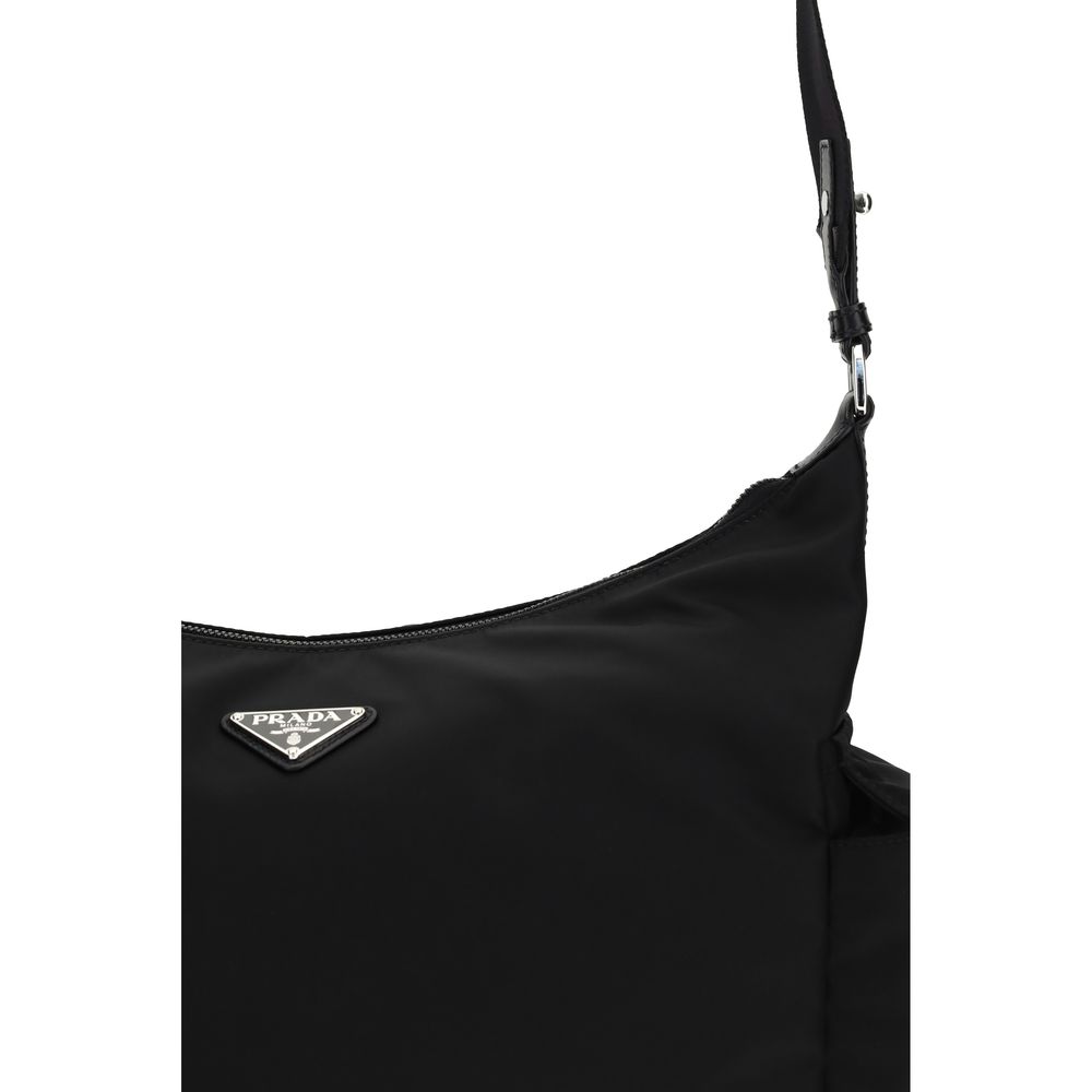 Prada Black Recycled Polyamide Shoulder Bag - Image 4