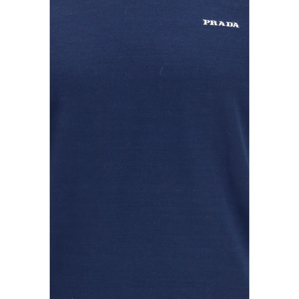 Prada Blue Cotton T-Shirt - Image 3