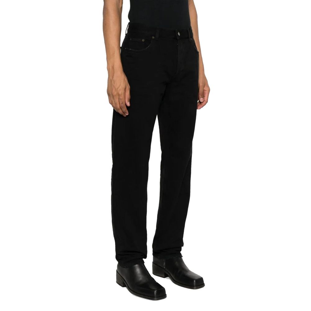 Saint Laurent Black Cotton Straight-Leg Jeans - Image 2
