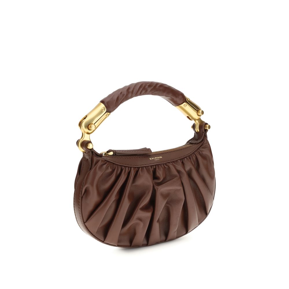 Balmain Brown Calf Leather Bos Taurus Shoulder Bag - Image 2