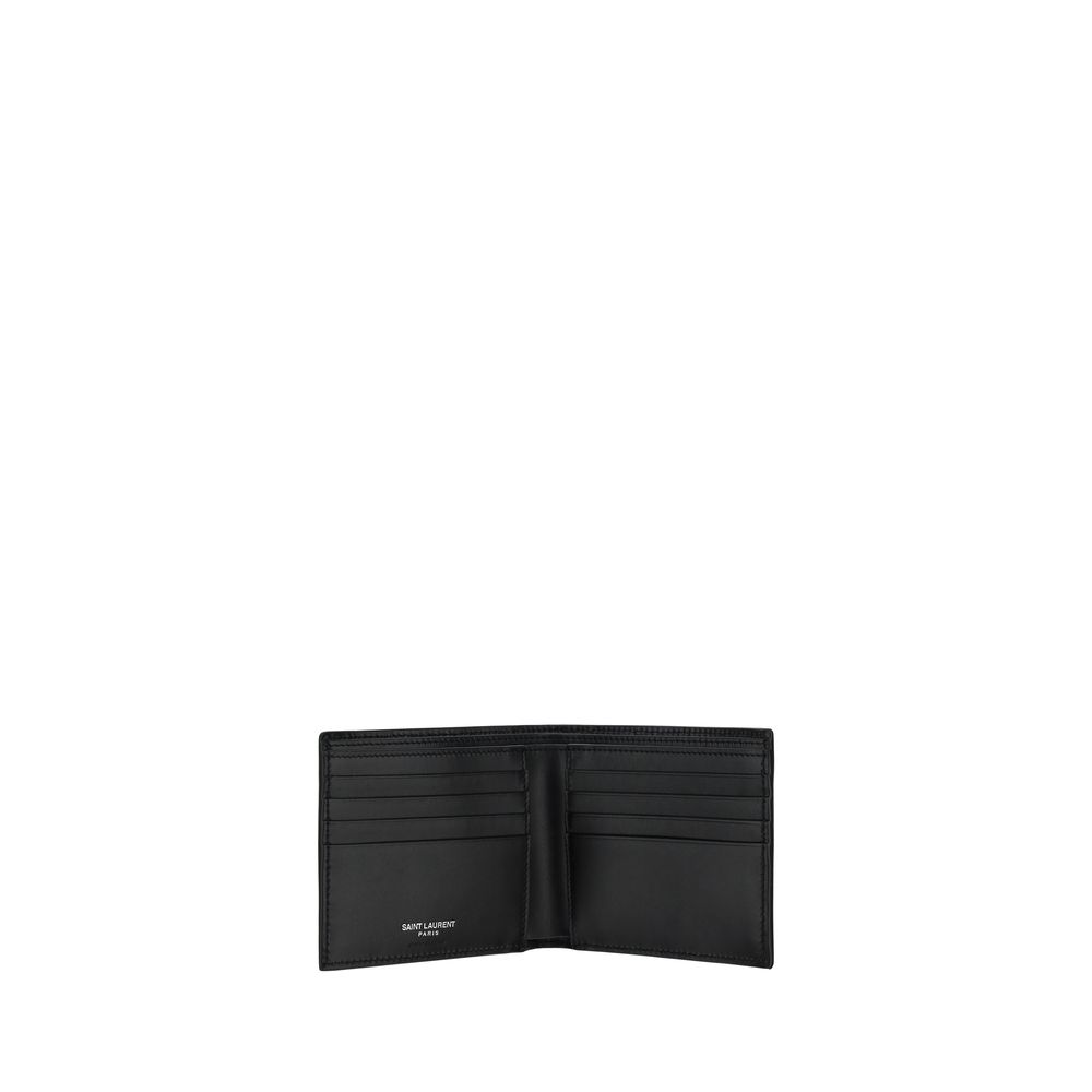 Saint Laurent Black Calf Leather Bos Taurus Wallet - Image 3