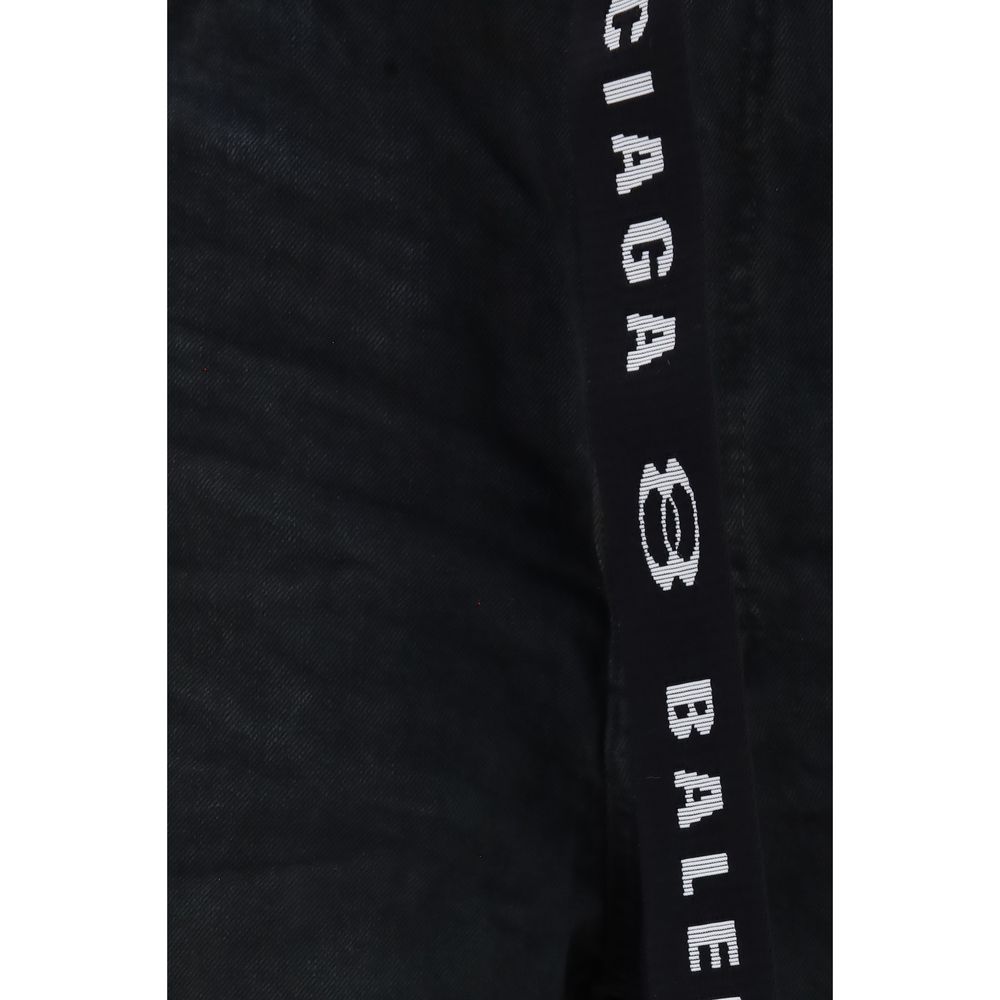 Balenciaga Black Cotton Bermuda Shorts - Image 3