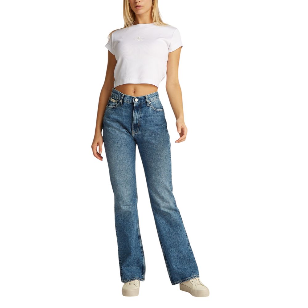 Calvin Klein Jeans White Cotton T-Shirt - Image 4