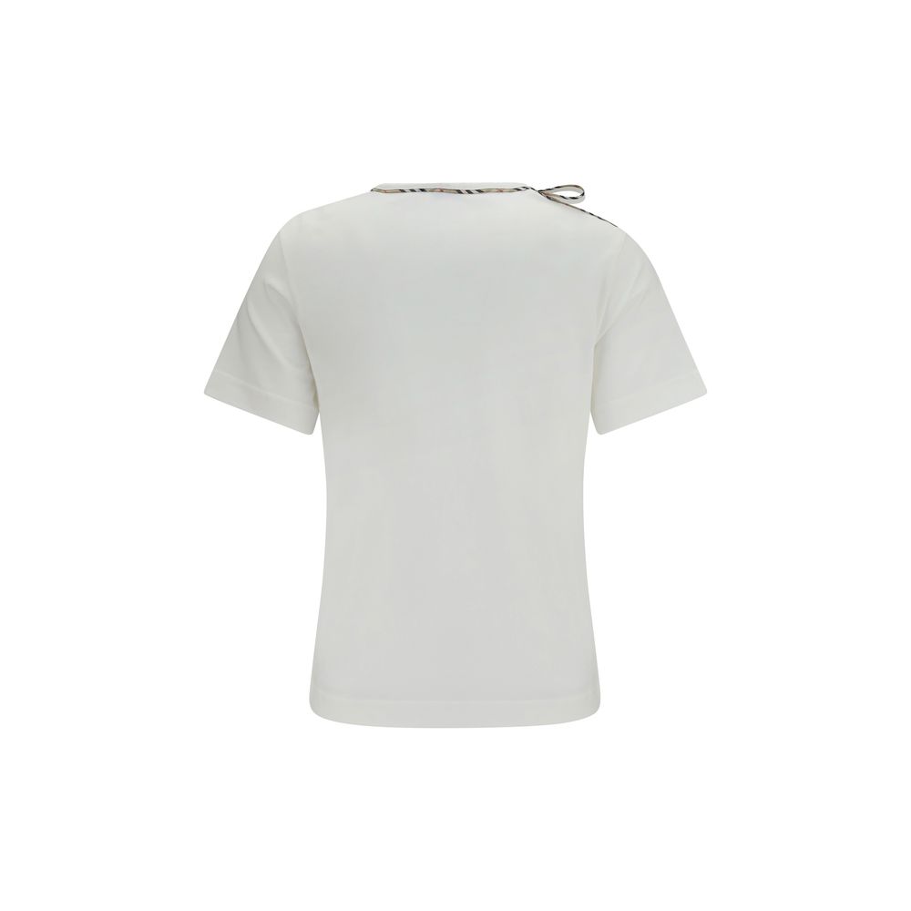 Burberry White Cotton T-Shirt - Image 2