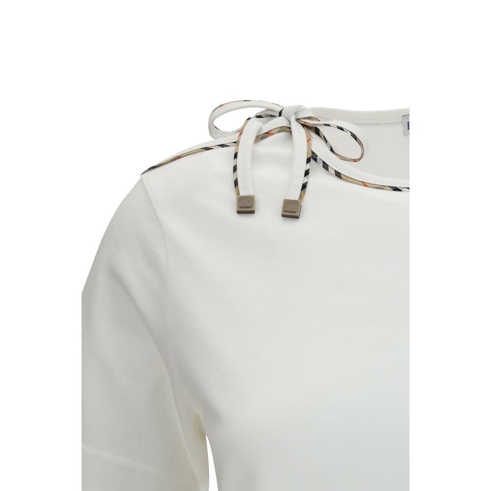 Burberry White Cotton T-Shirt - Image 3