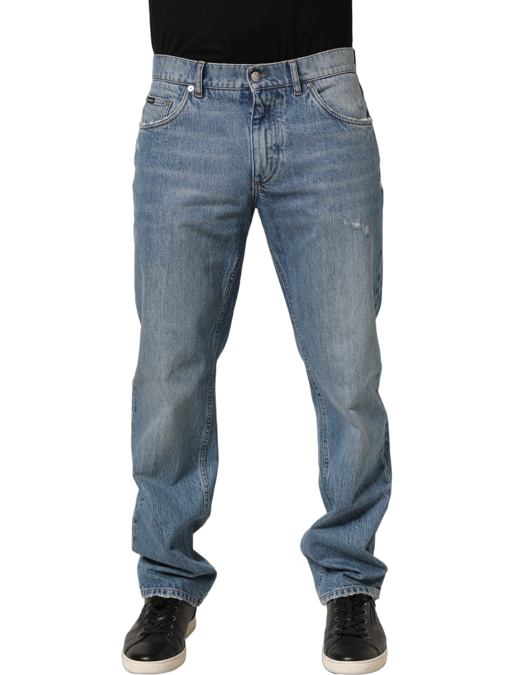 Dolce & Gabbana Light Blue Washed MidWaist Classic Denim Jeans - Image 2