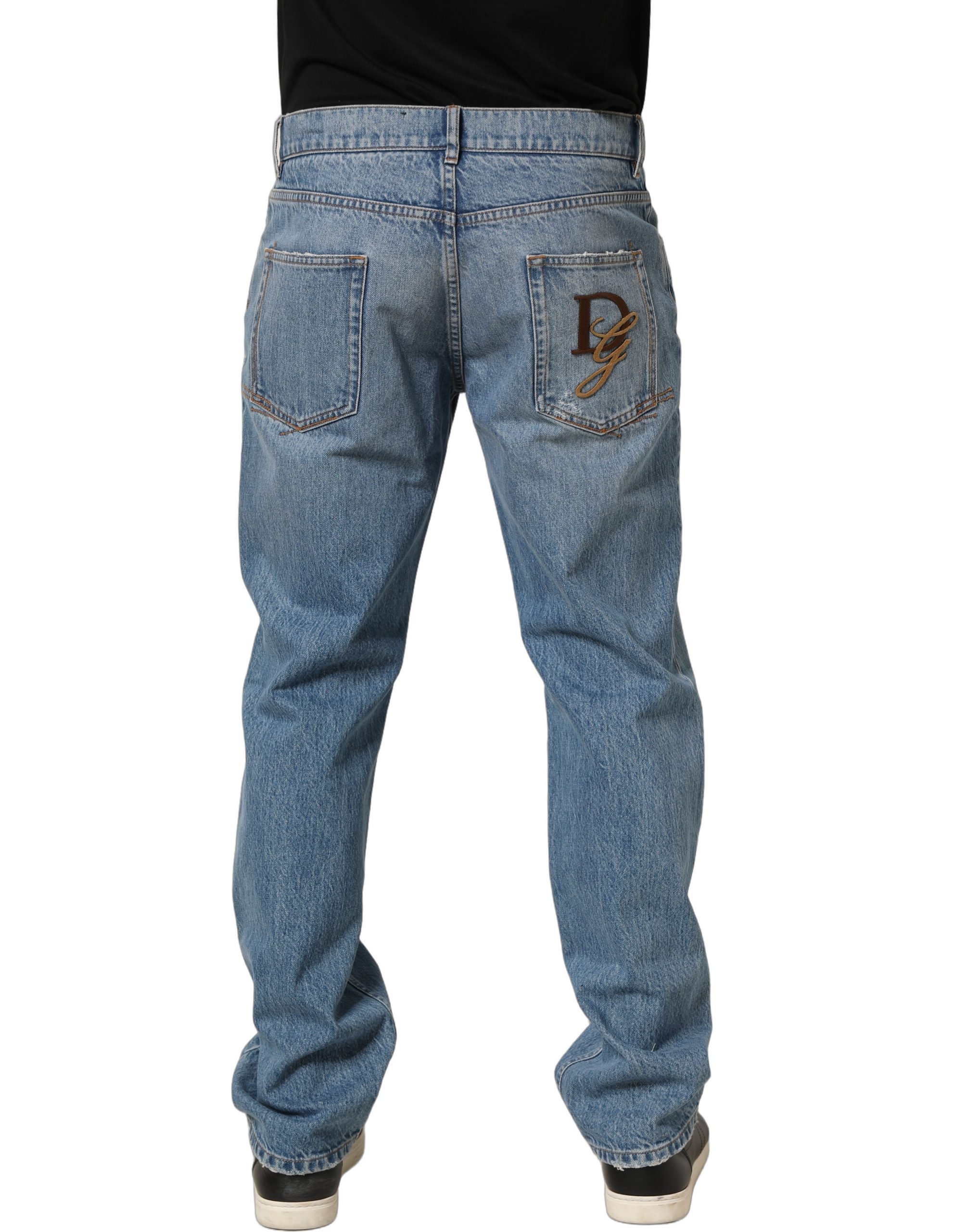 Dolce & Gabbana Light Blue Washed MidWaist Classic Denim Jeans - Image 5