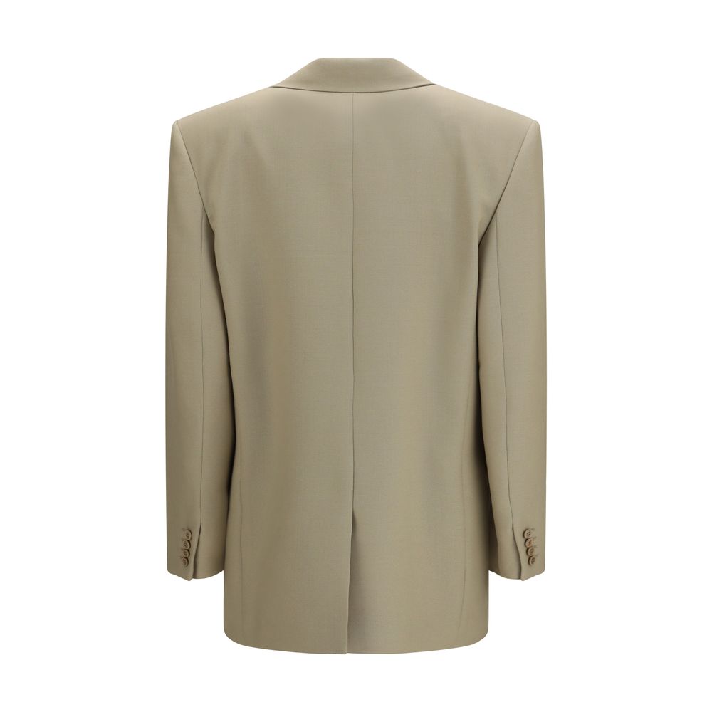 Saint Laurent Beige Wool Oves Aries Blazer - Image 2