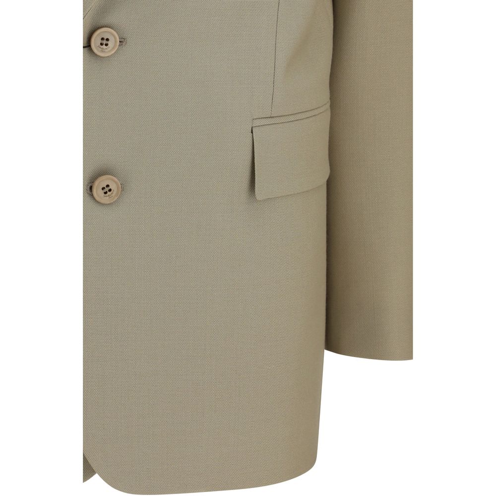 Saint Laurent Beige Wool Oves Aries Blazer - Image 3