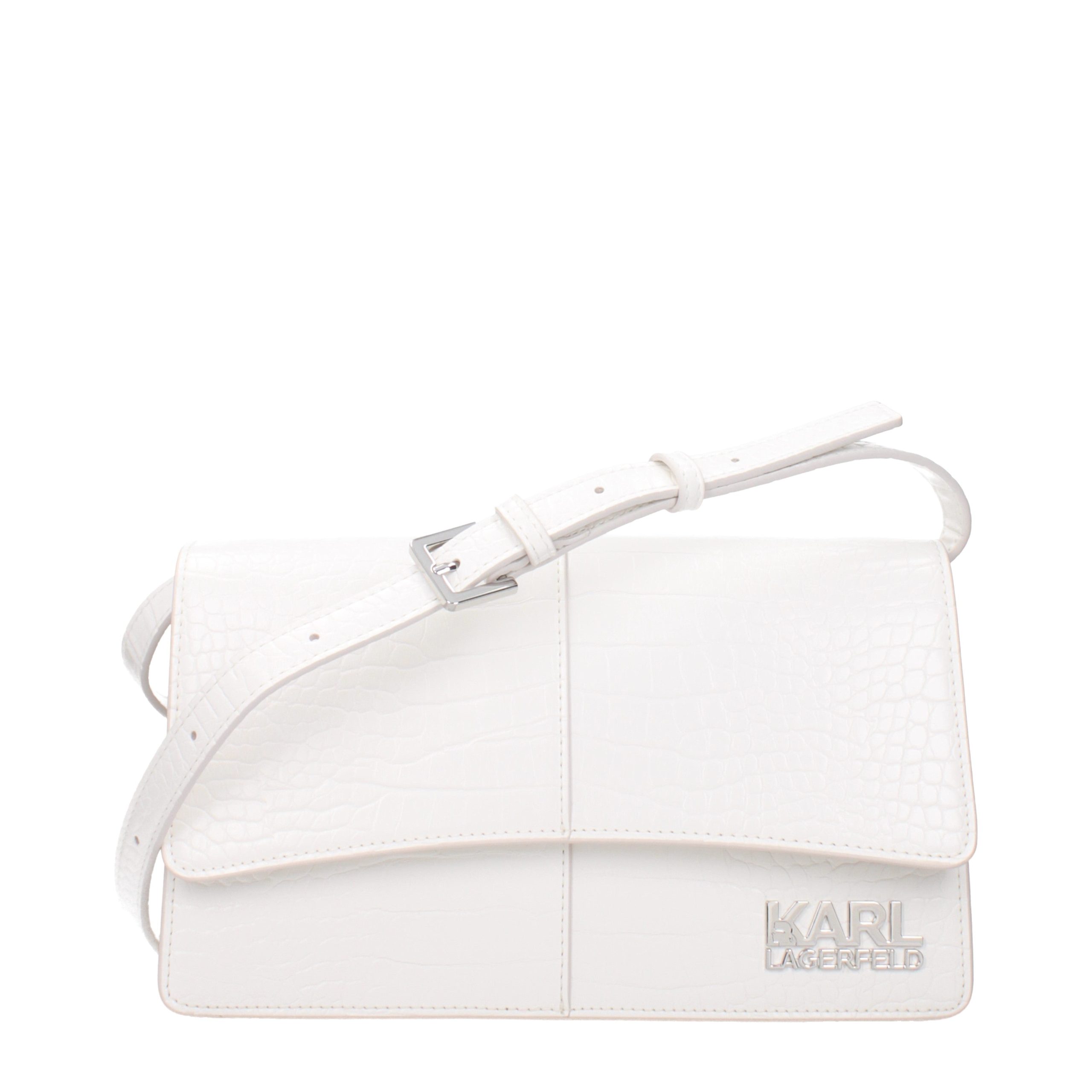 Karl Lagerfeld White Polyethylene Crossbody Bag