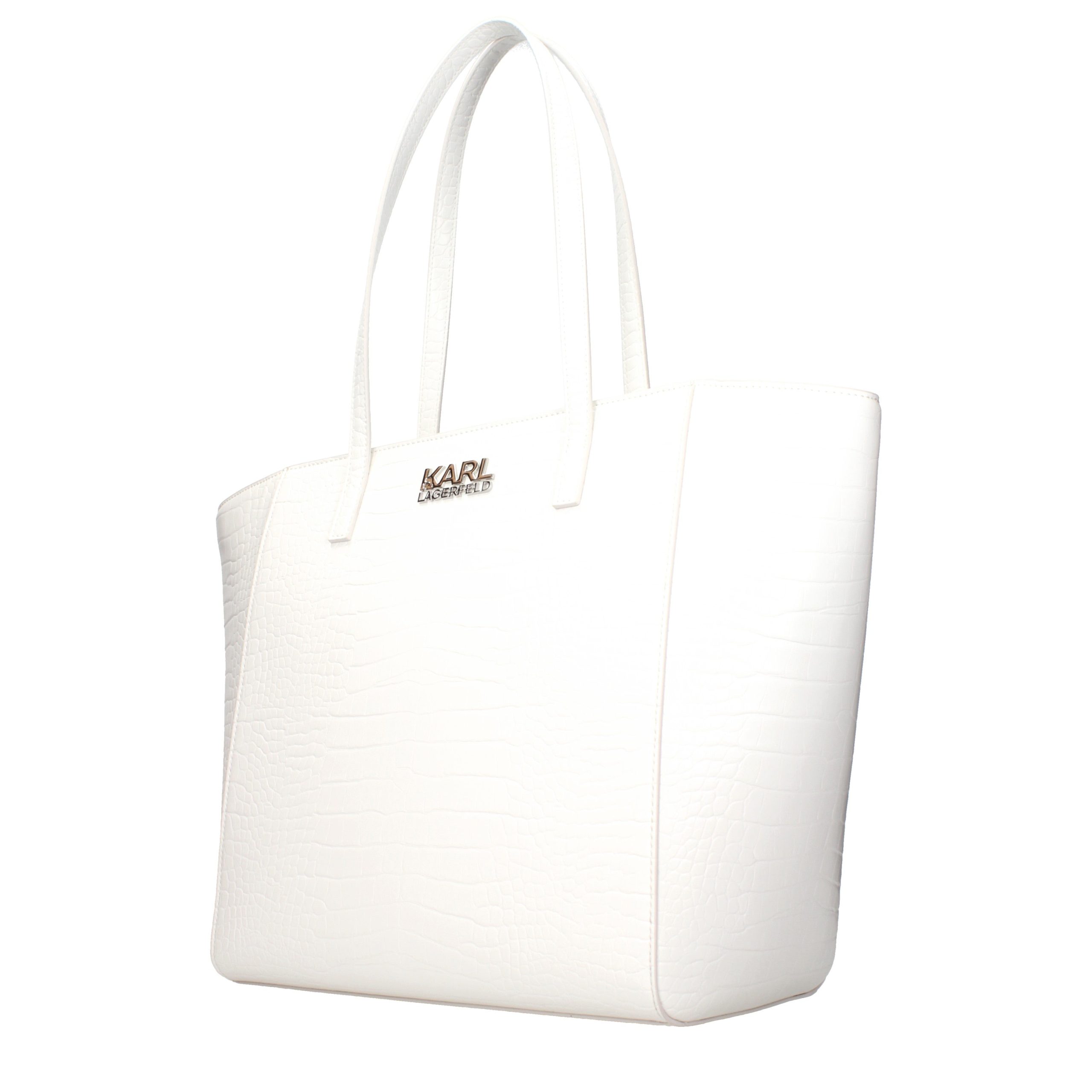 Karl Lagerfeld White Polyethylene Shoulder Bag - Image 2