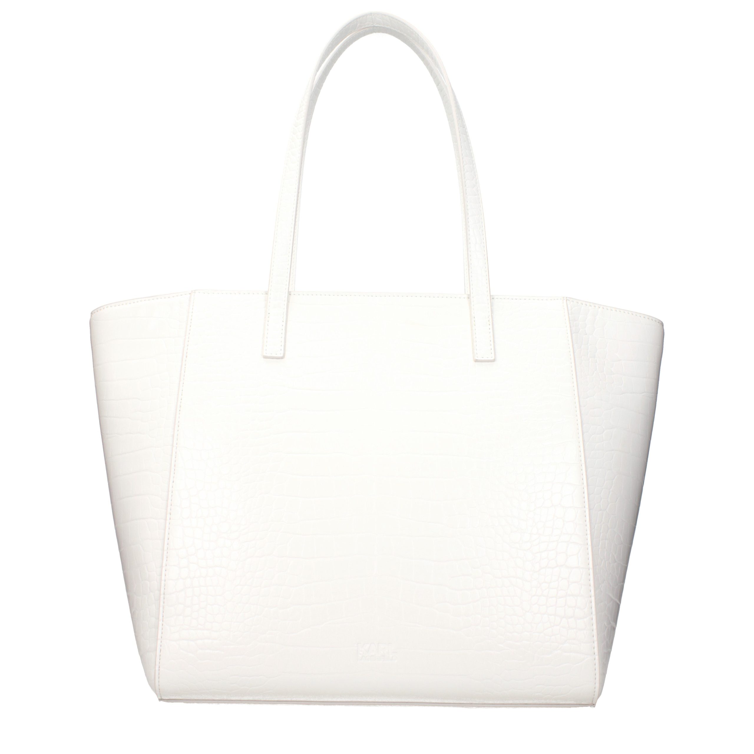 Karl Lagerfeld White Polyethylene Shoulder Bag - Image 3