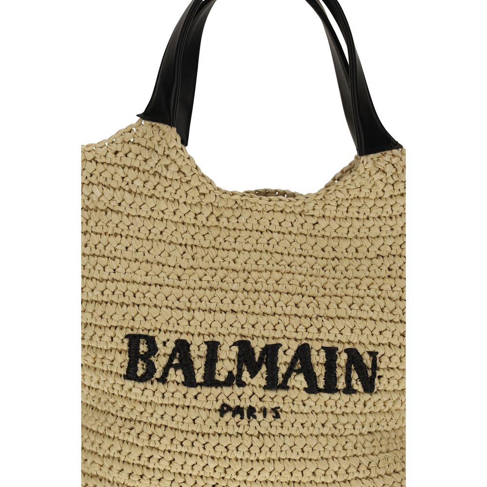 Balmain Beige Viscose Shoulder Bag - Image 4