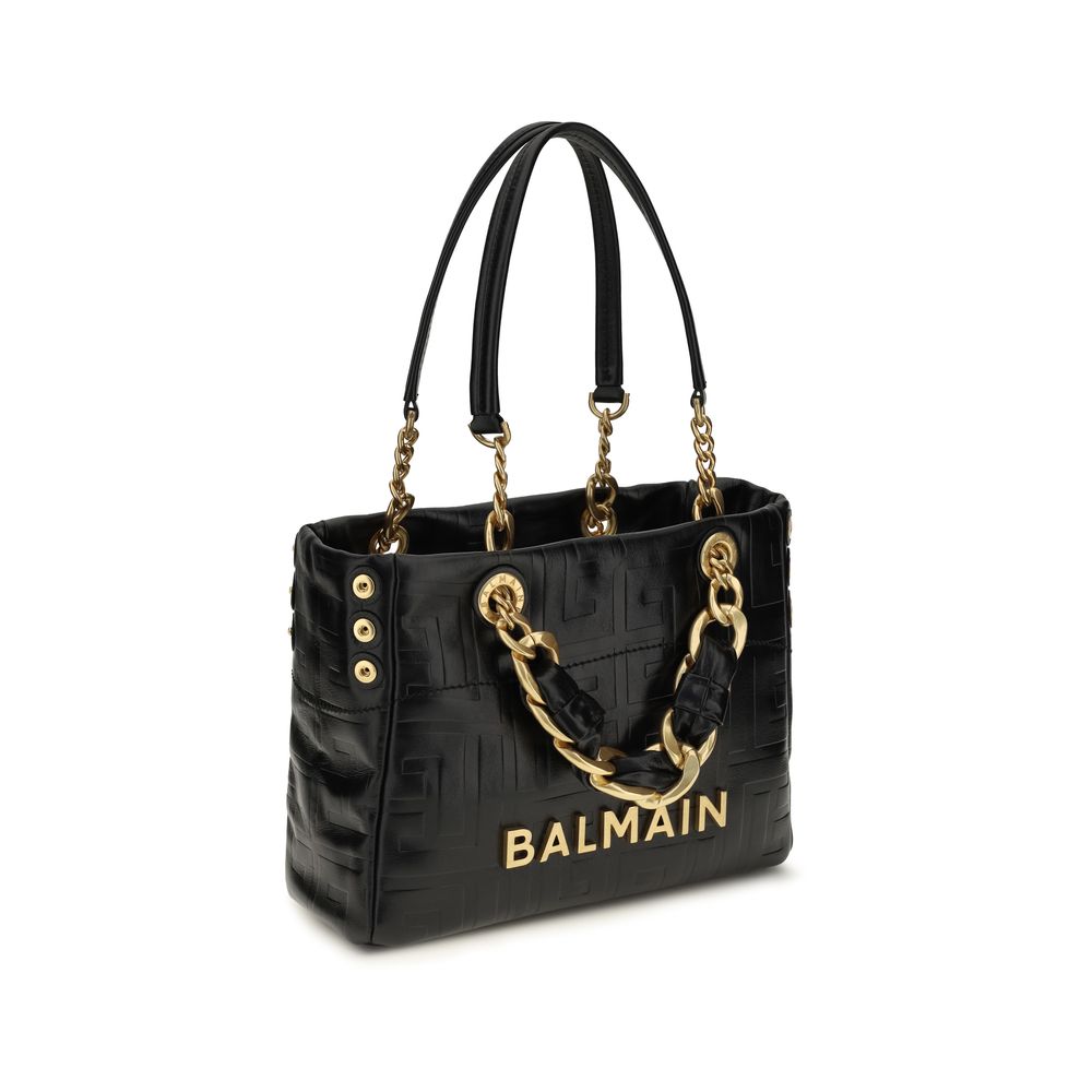 Balmain Black Calf Leather Bos Taurus Shoulder Bag - Image 2
