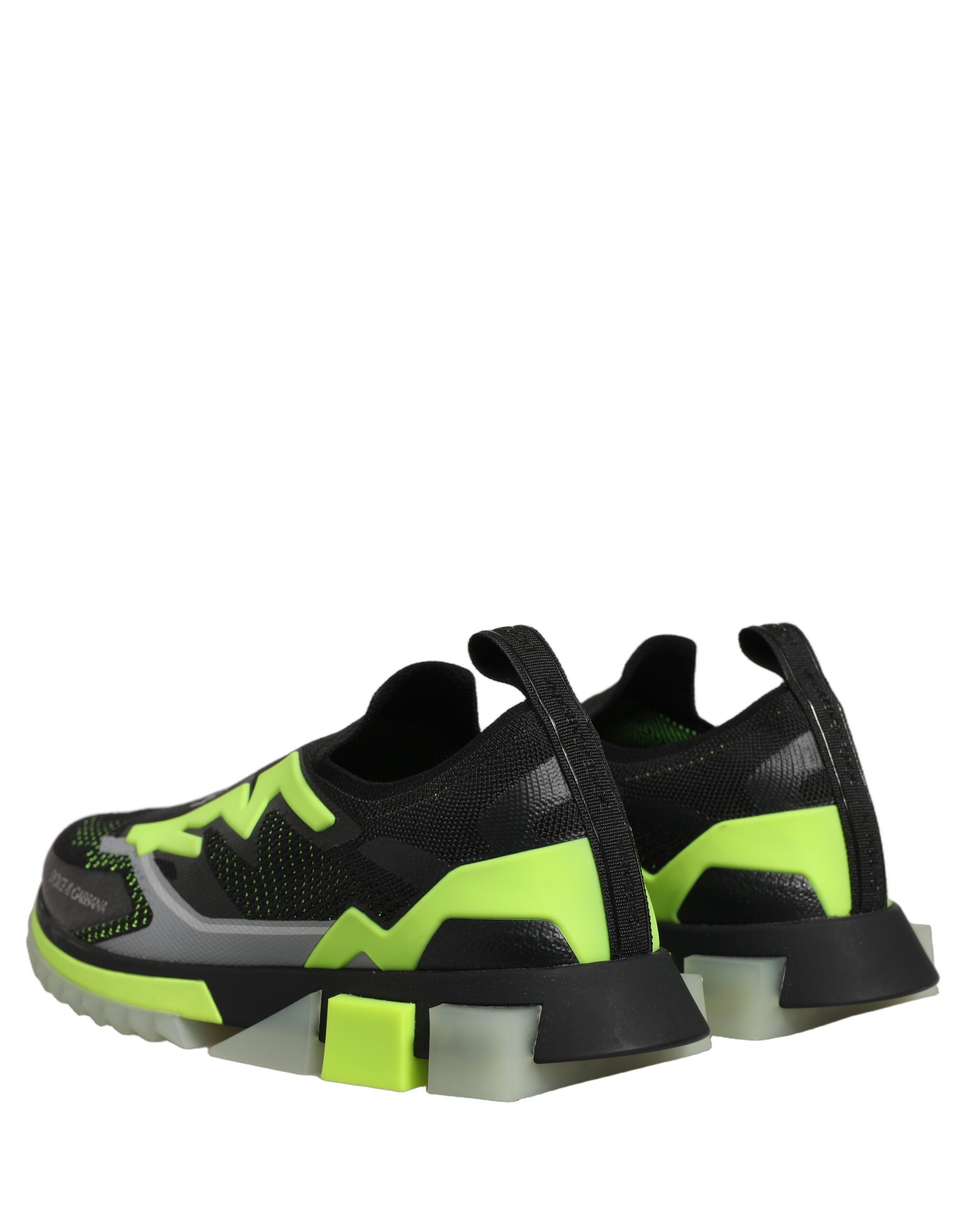 Dolce & Gabbana Black Green Sorrento Low Top Sneakers Shoes - Image 3