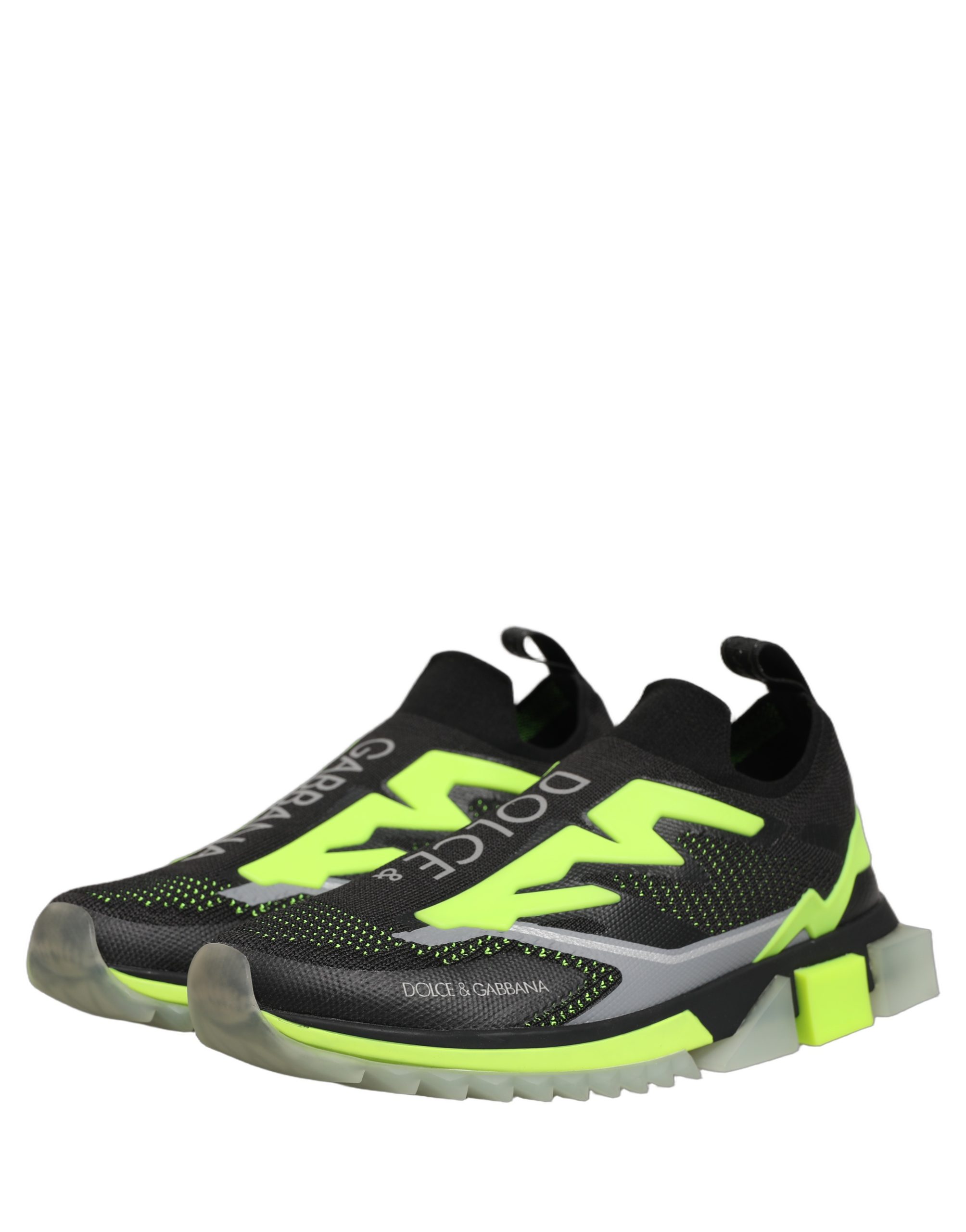 Dolce & Gabbana Black Green Sorrento Low Top Sneakers Shoes - Image 4