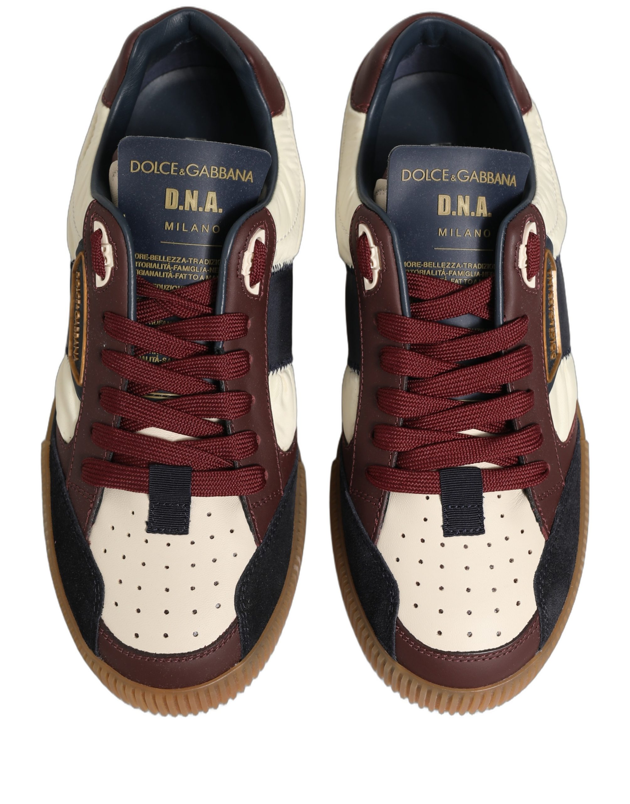 Dolce & Gabbana Multicolor Leather MIAMI Low Top Men Sneakers Shoes - Image 2