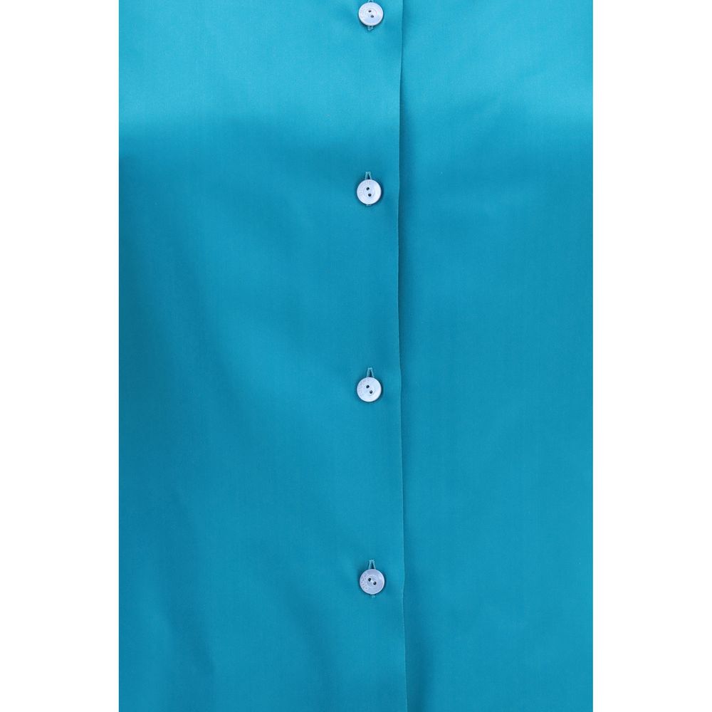 Gucci Blue Silk Dress Shirt - Image 3