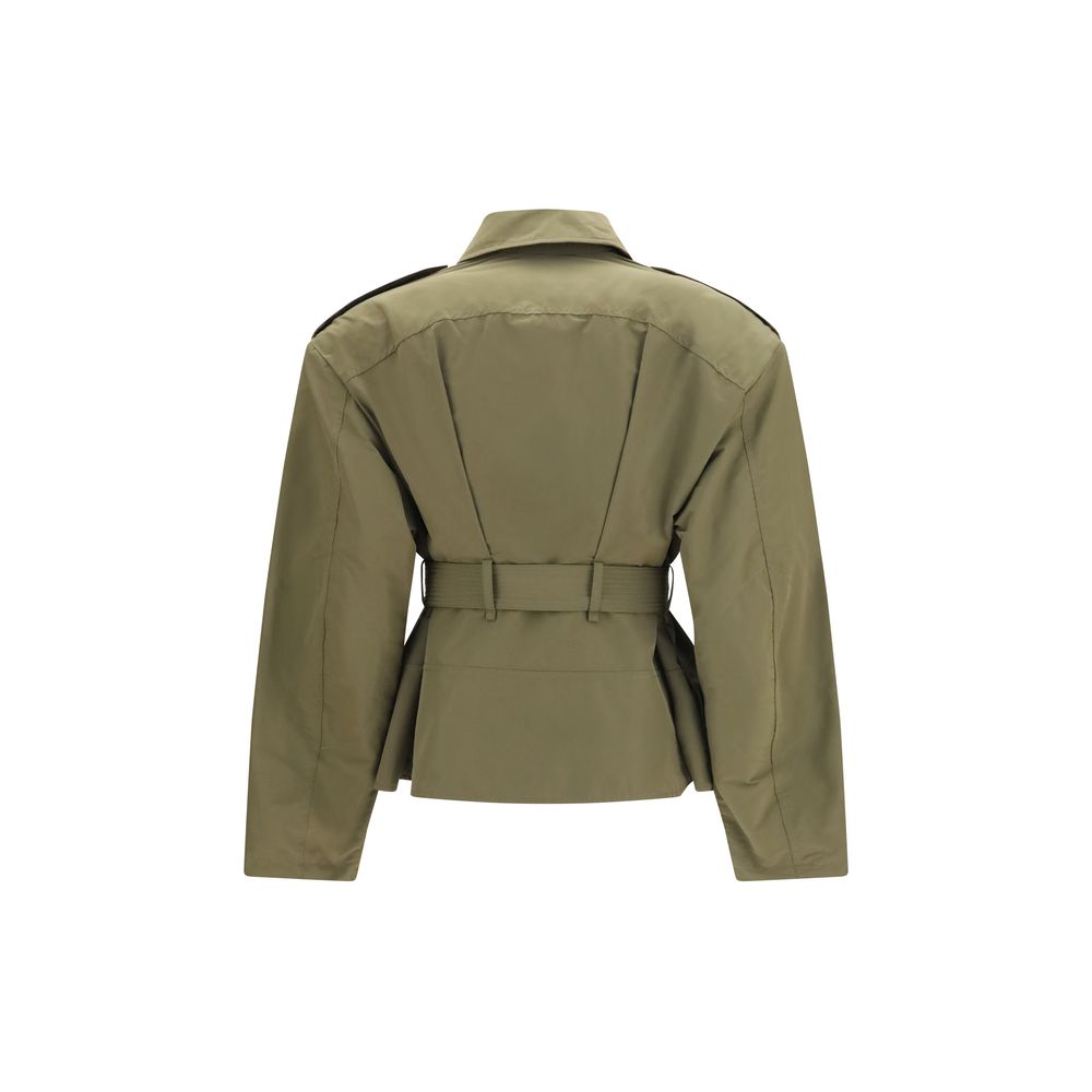 Alexander McQueen Bicolor Cotton Full-Length Jacket - Image 2