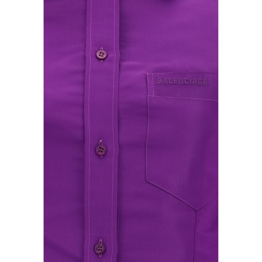 Balenciaga Purple Cotton Shirt - Image 3