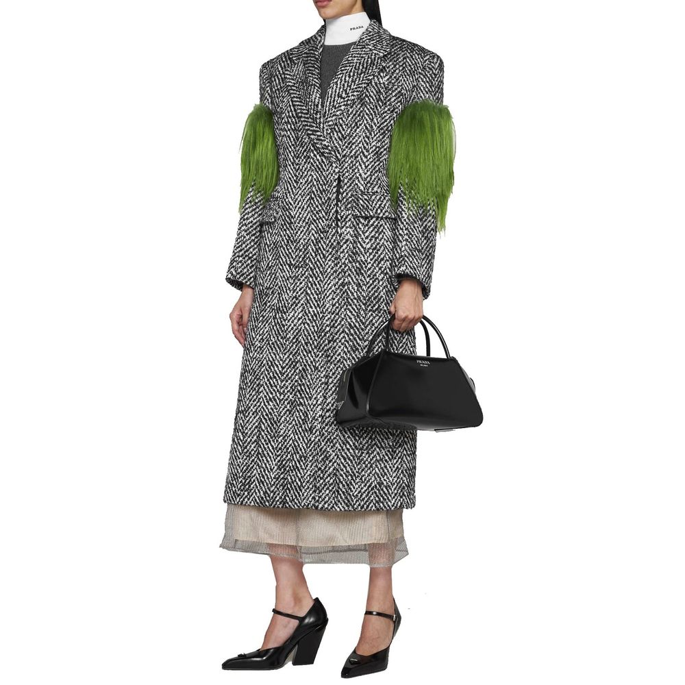 Prada Gray Wool Coat - Image 2