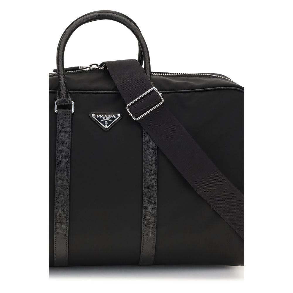 Prada Black Recycled Polyamide Luggage And Travel - Image 4