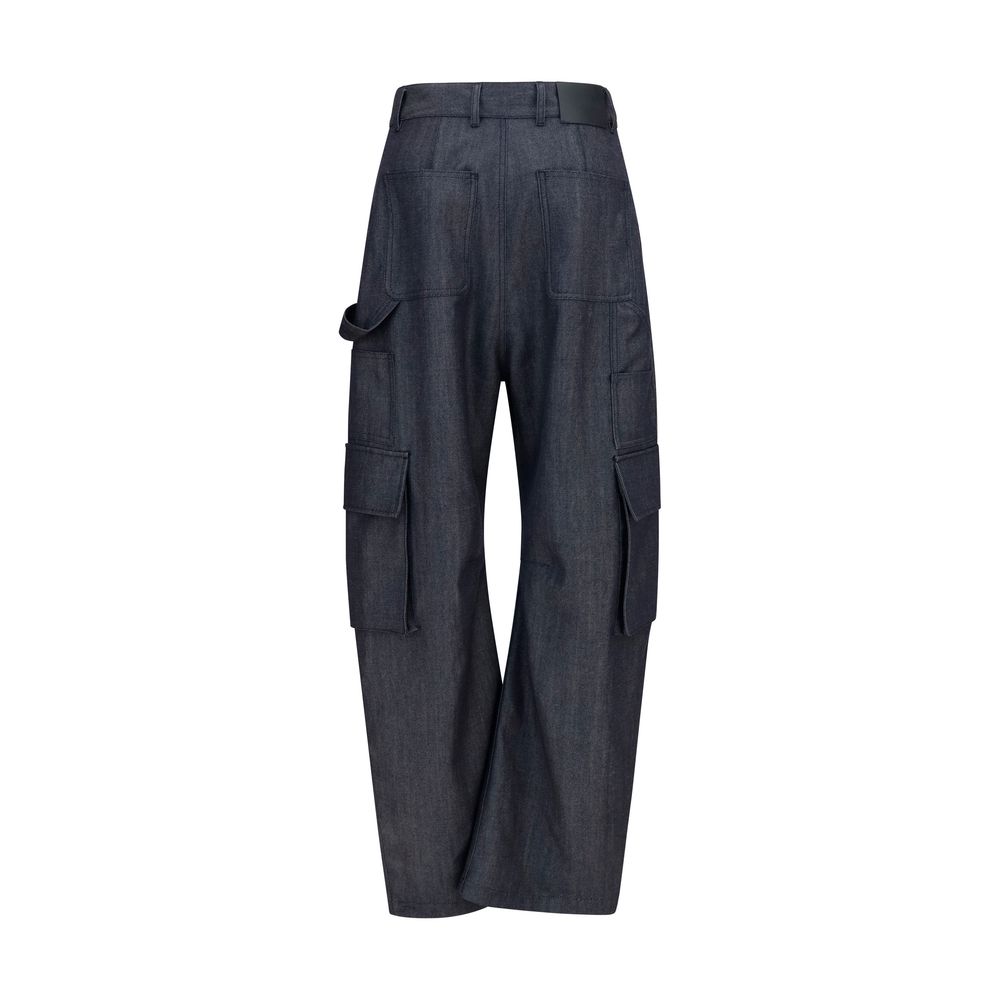 Balenciaga Blue Wool Oves Aries Cargo Pants - Image 2