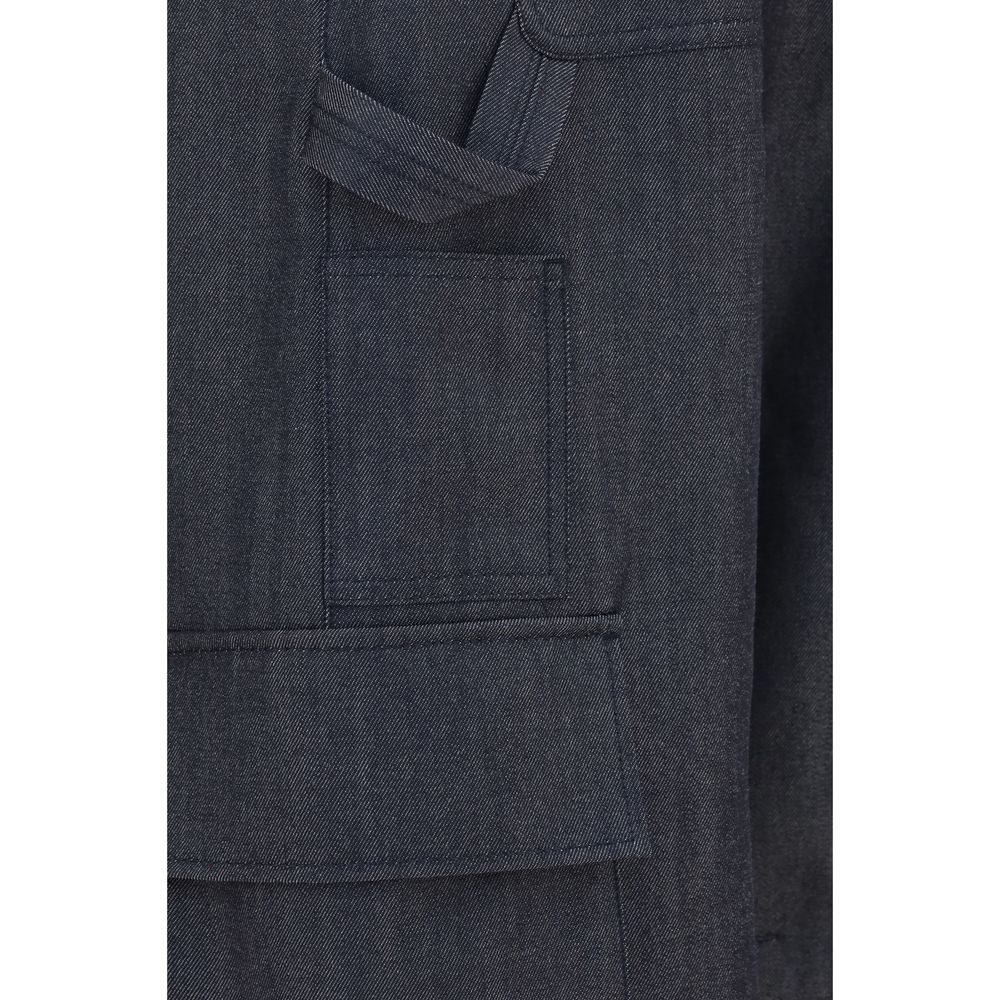 Balenciaga Blue Wool Oves Aries Cargo Pants - Image 3