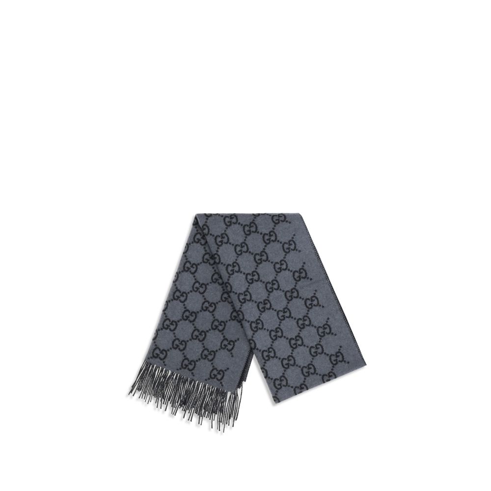 Gucci Blue Cashmere Foulard - Image 2