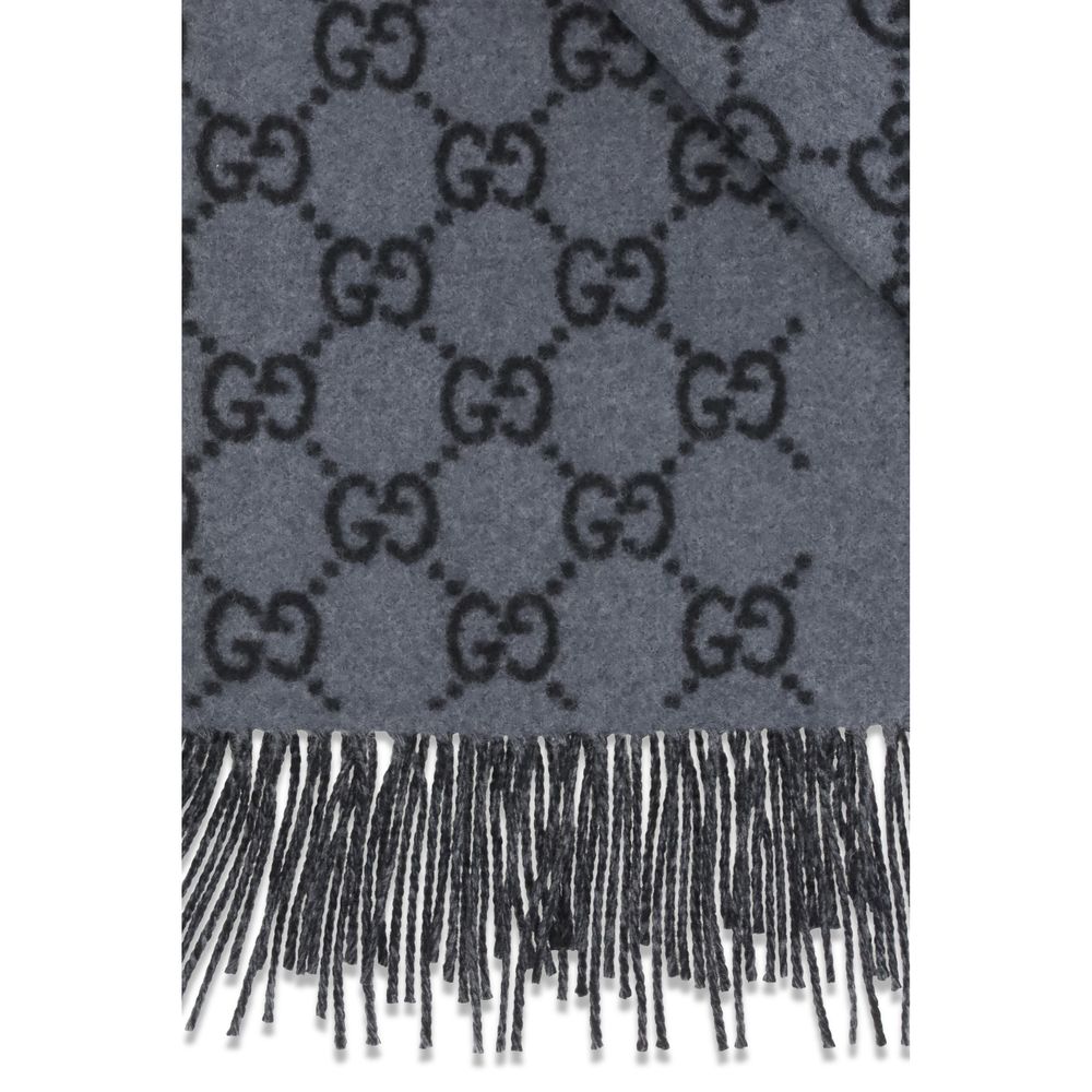 Gucci Blue Cashmere Foulard - Image 3