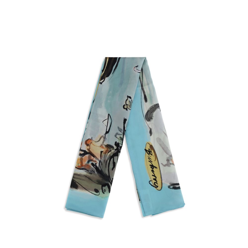 Burberry Multicolor Silk Scarf - Image 2
