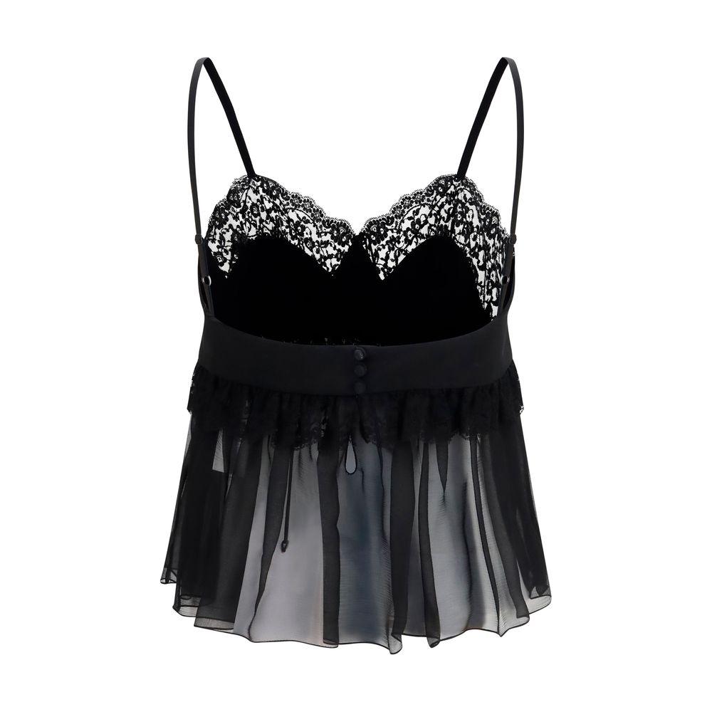 ChloƩ Black Silk Blouse - Image 2