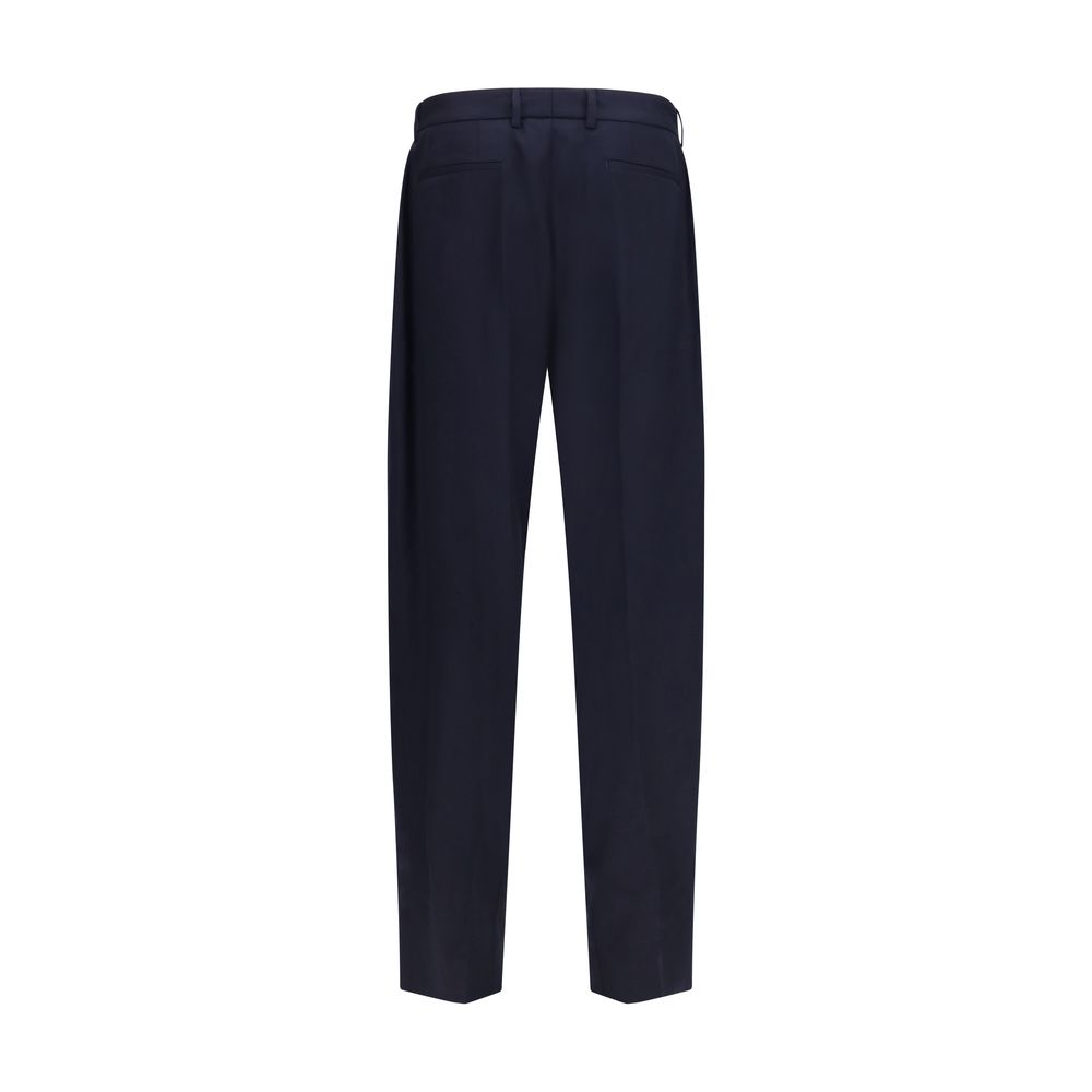 Dolce & Gabbana Blue Wool Oves Aries Dress Pants - Image 2