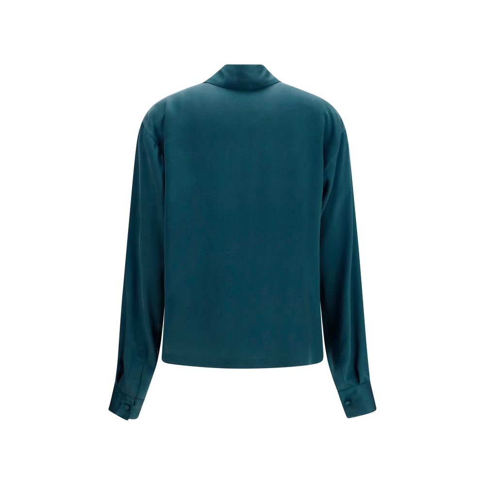 Tom Ford Blue Silk Dress Shirt - Image 2