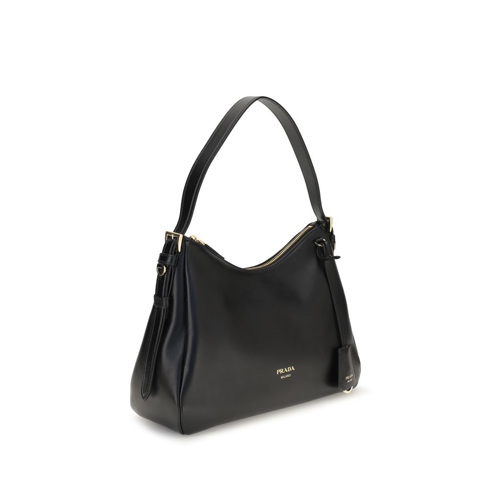 Prada Black Calf Leather Bos Taurus Shoulder Bag - Image 2