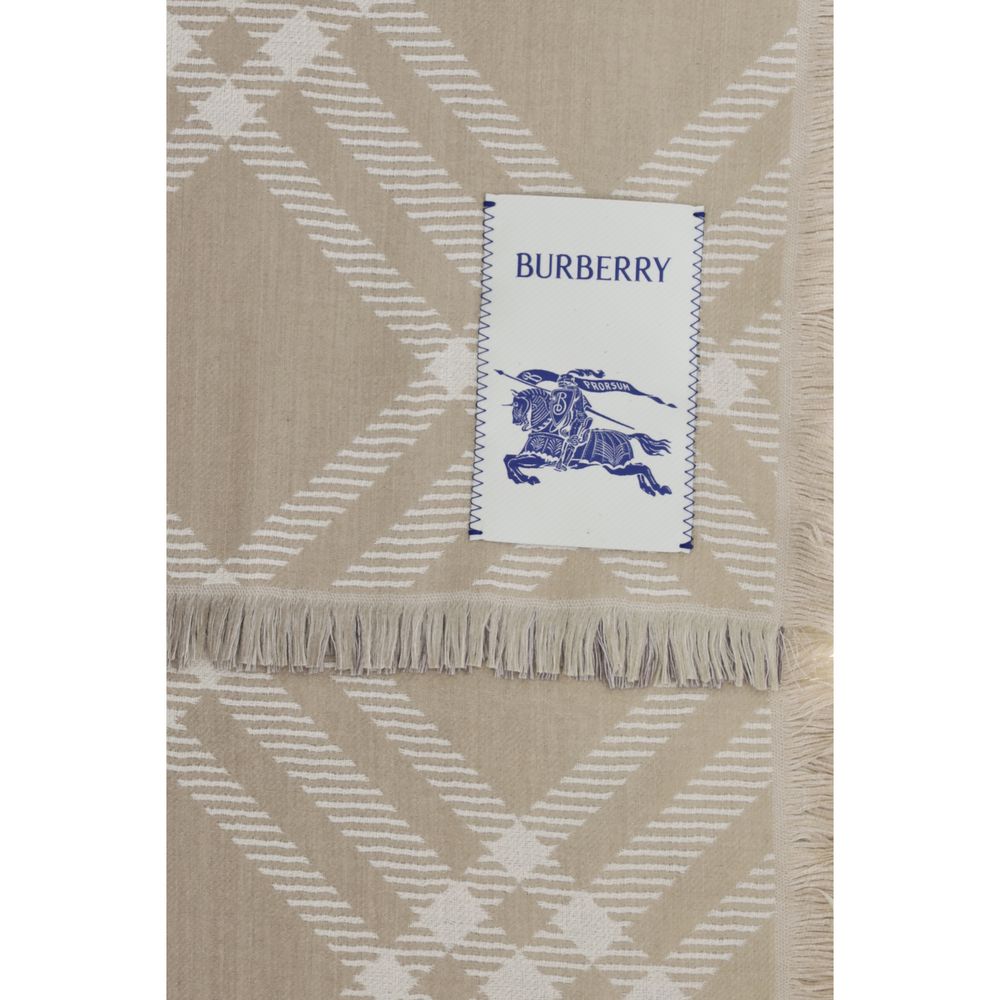 Burberry Beige Wool Oves Aries Scarf - Image 3