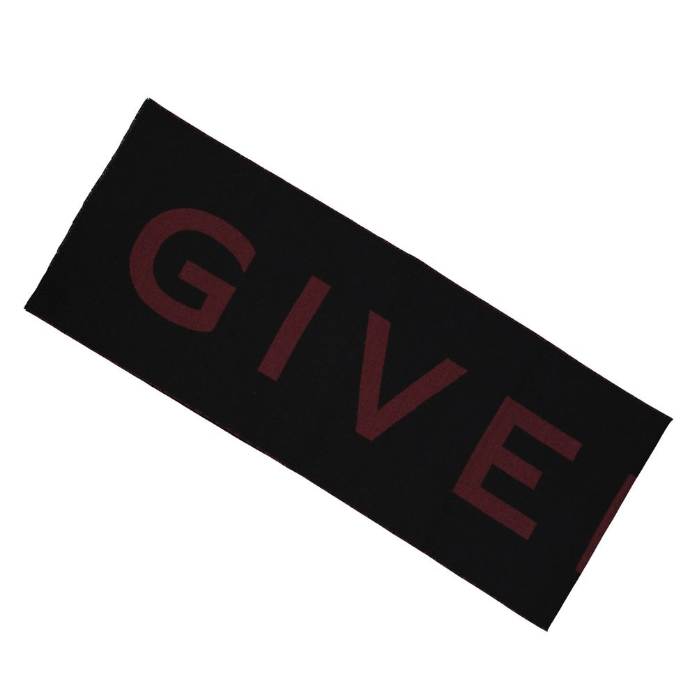 Givenchy Black Virgin Wool Foulard - Image 3