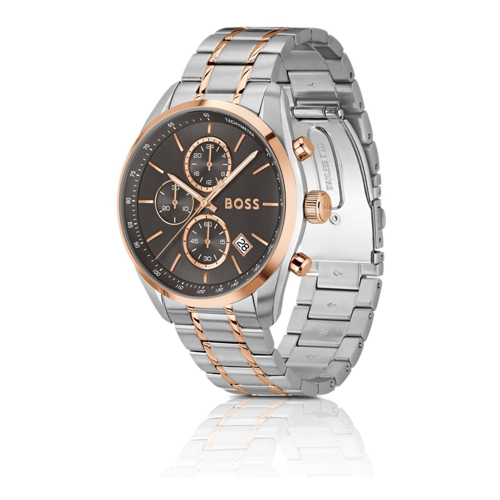 Hugo Boss Gray Stainless Steel Dress Watch - Image 2