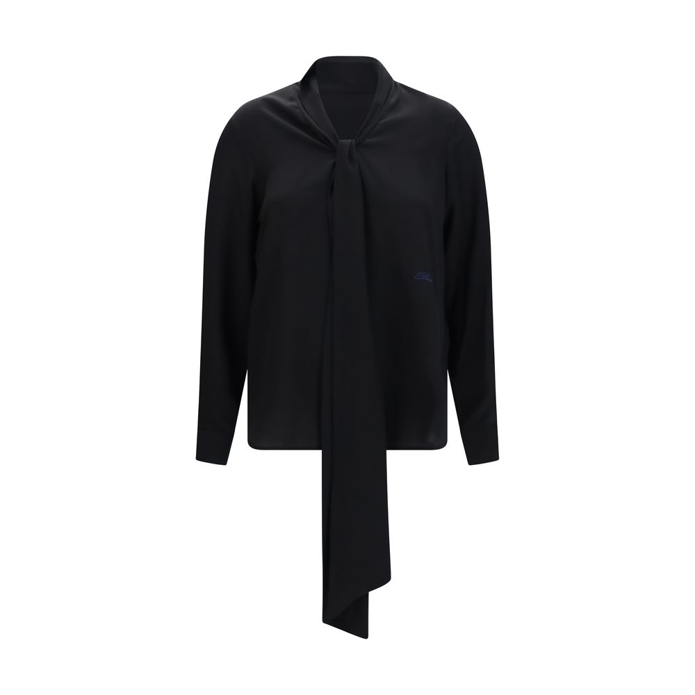 Burberry Black Silk Blouse