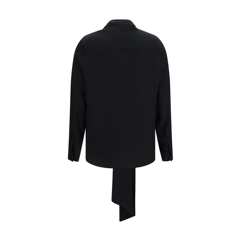 Burberry Black Silk Blouse - Image 2