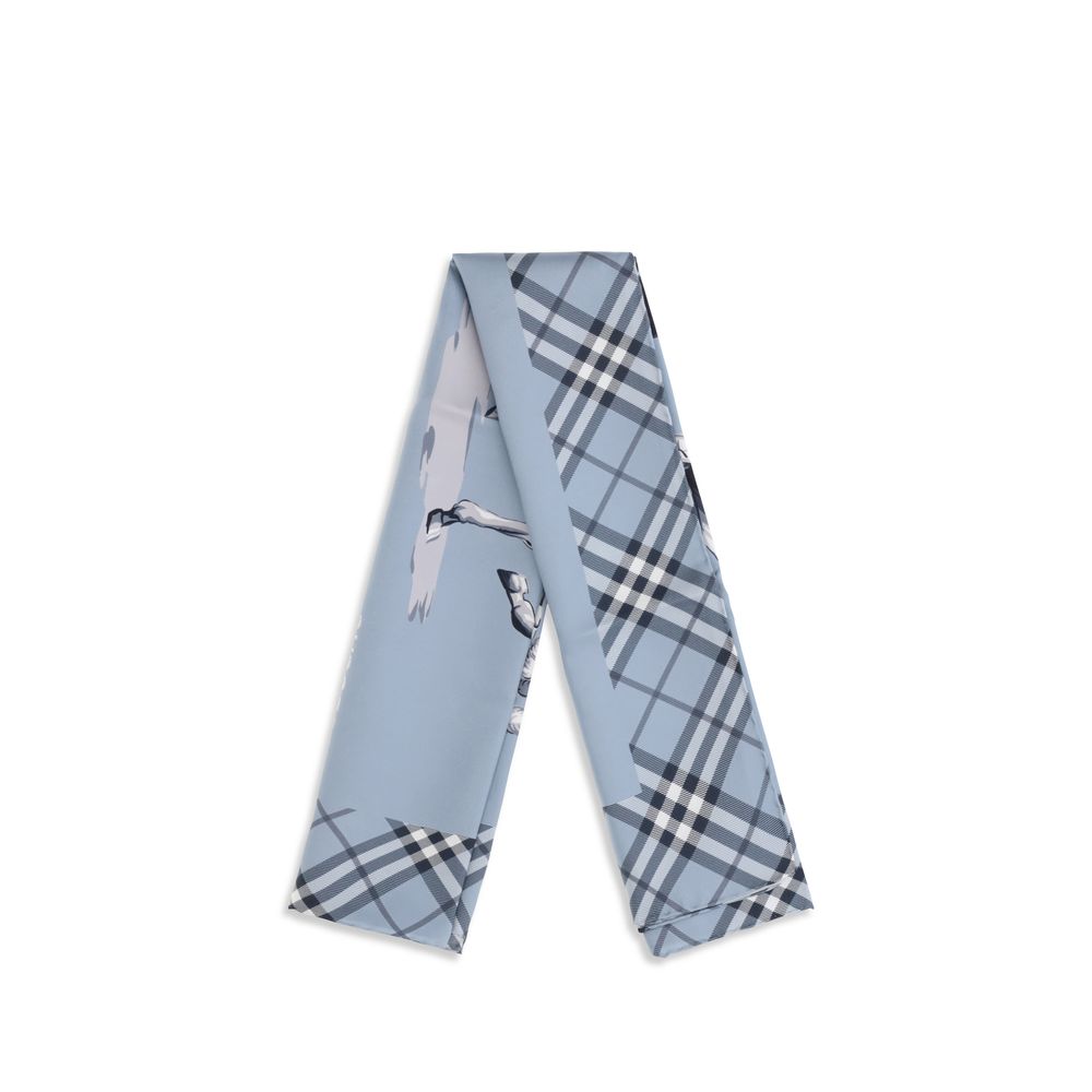 Burberry Blue Silk Scarf - Image 2