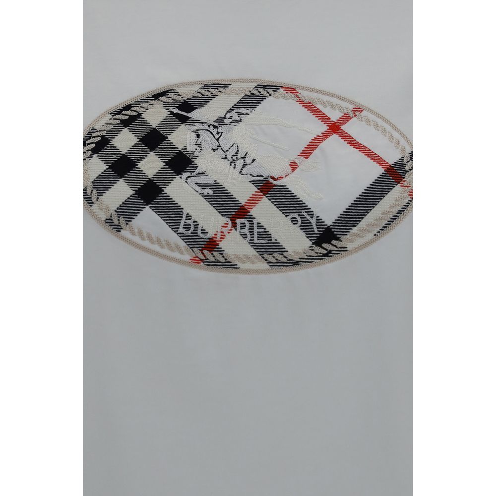 Burberry White Cotton T-Shirt - Image 3