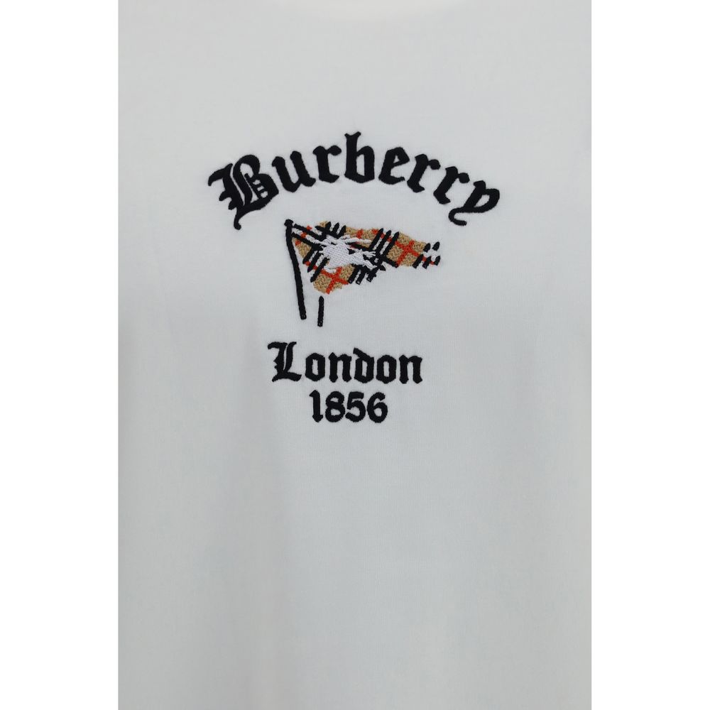 Burberry White Cotton T-Shirt - Image 3