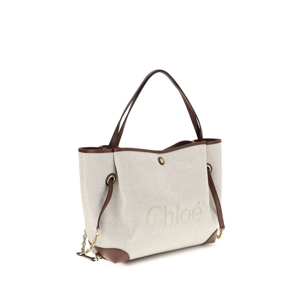 ChloƩ Beige Cotton Shoulder Bag - Image 2