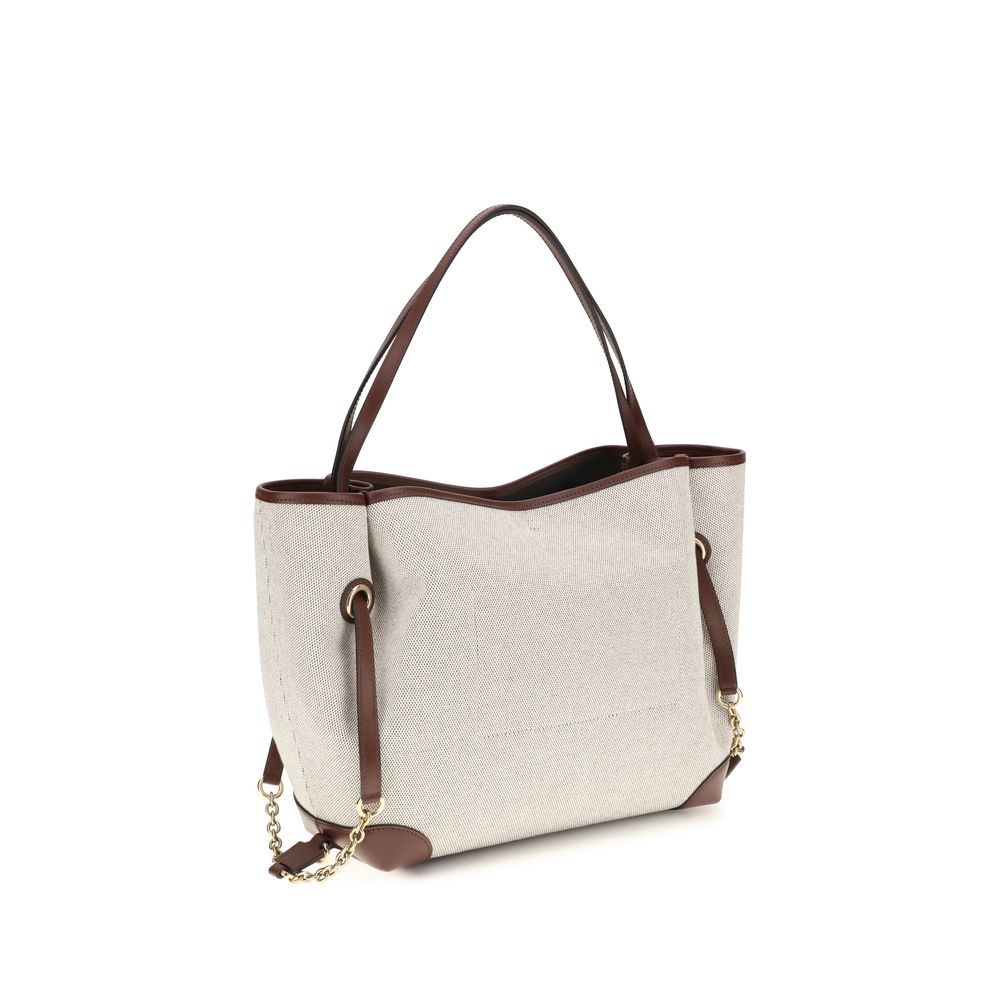 ChloƩ Beige Cotton Shoulder Bag - Image 3