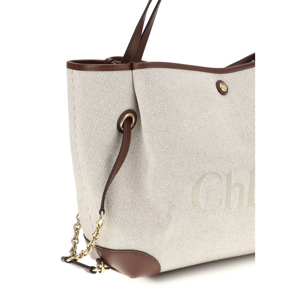 ChloƩ Beige Cotton Shoulder Bag - Image 4