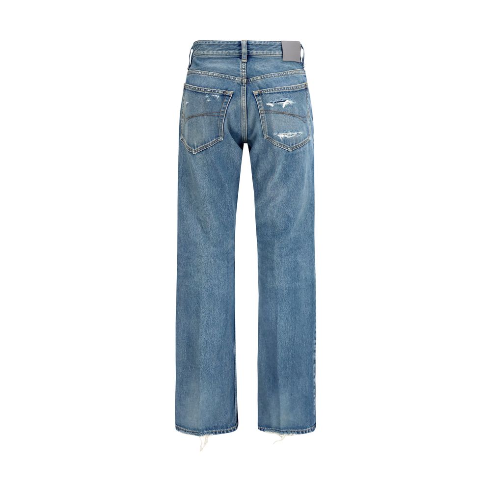 Balenciaga Blue Cotton Straight-Leg Jeans - Image 2